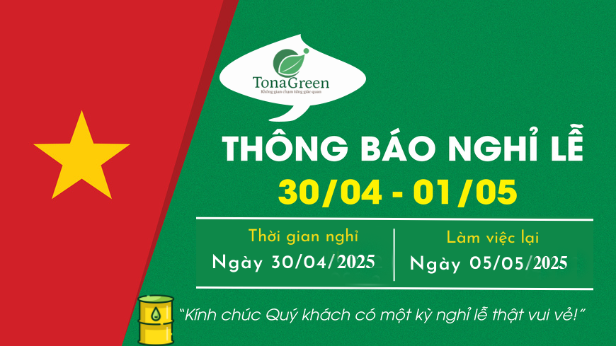 Tona Green thông báo lịch nghỉ lễ 30/4 và 01/05